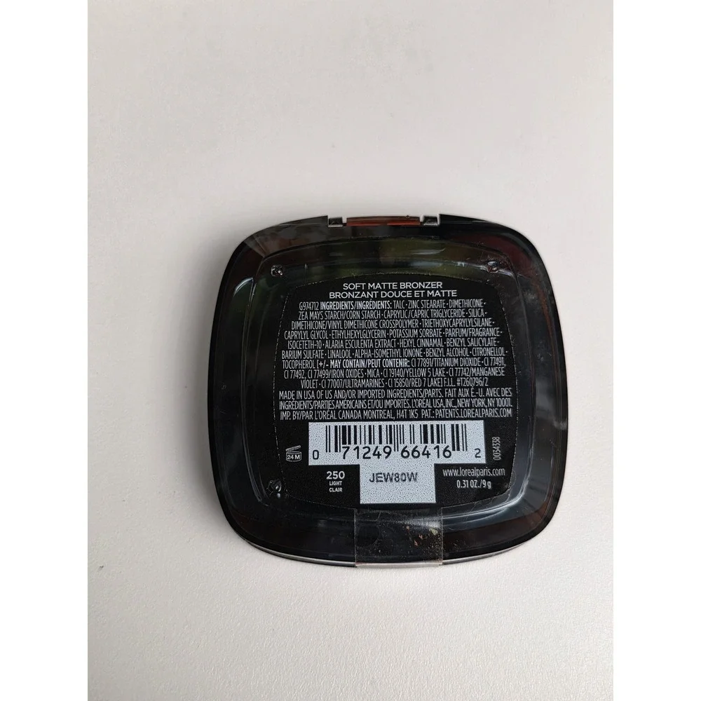 L'Oreal Infallible Fresh Wear Bronzer 250 Light Matte Waterproof 24H Glow